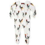 Chicken Organic Cotton Zipper Footed Romper - Select Size