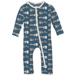 Deep Sea Guitar Birds Coverall With Zipper - Select Size