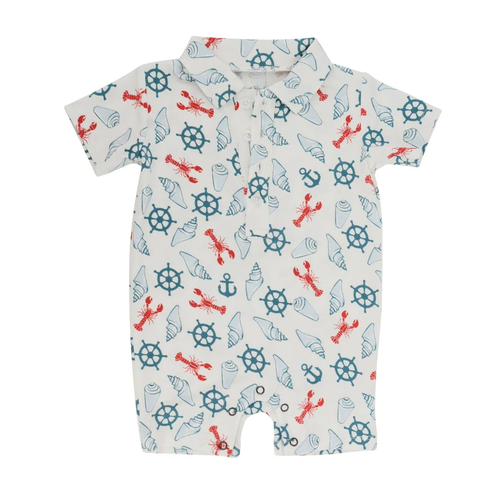 Lobster Polo Romper - Select Size