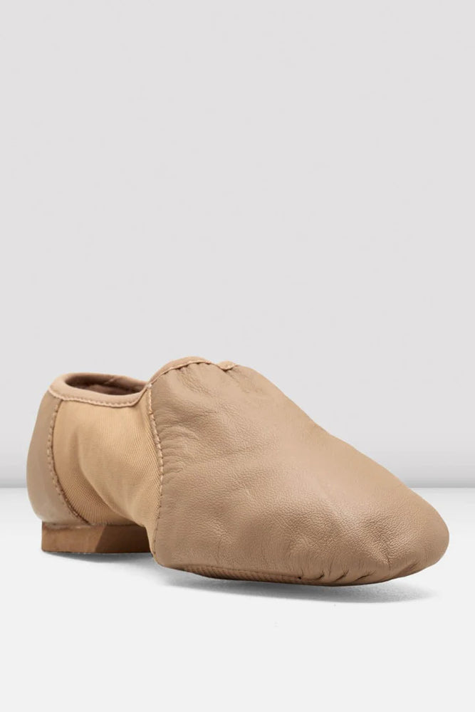 S0495G - Tan - Girls Neo-Flex Slip On Leather Jazz Shoe - Select Size