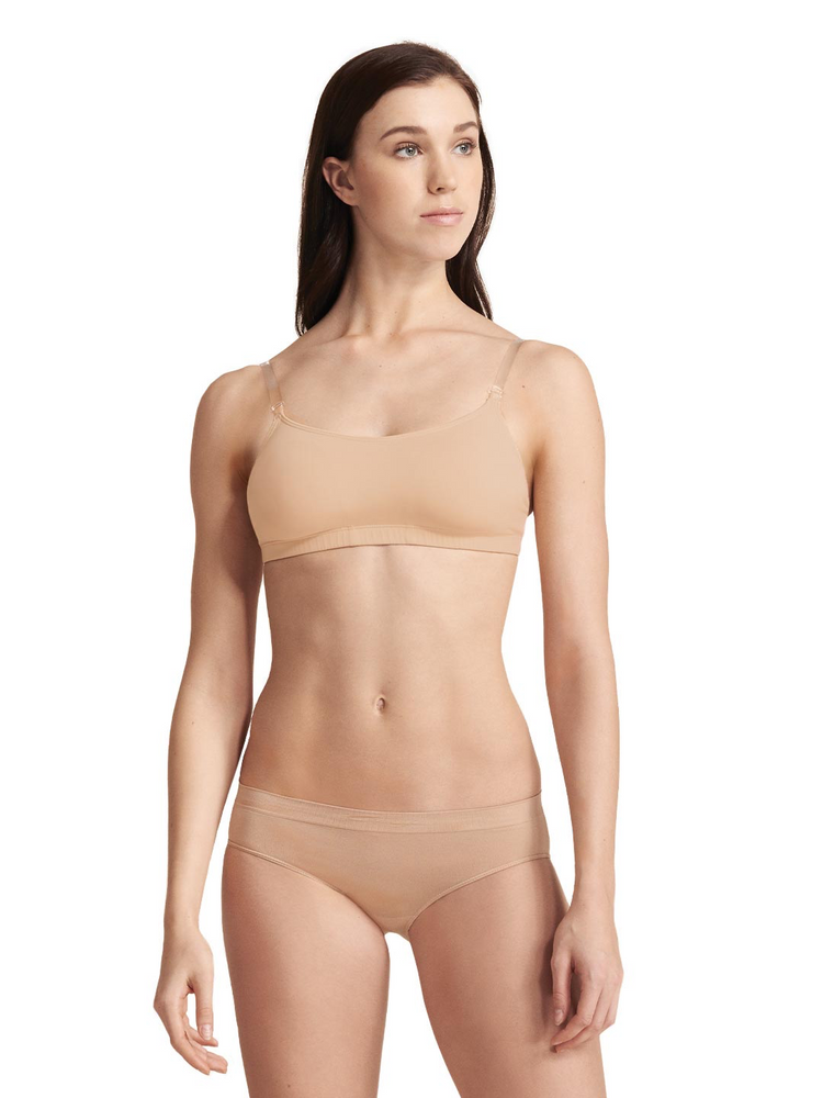 A3564 - Ladies Nude Camisole Bra With Clear Transition Straps - Select Size