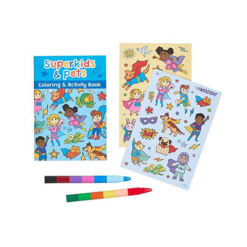 Ooly Carry Along Coloring Book - Pet Pals