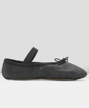 S0205G - Black - Girls Dansoft Leather Ballet Shoe - Select Size