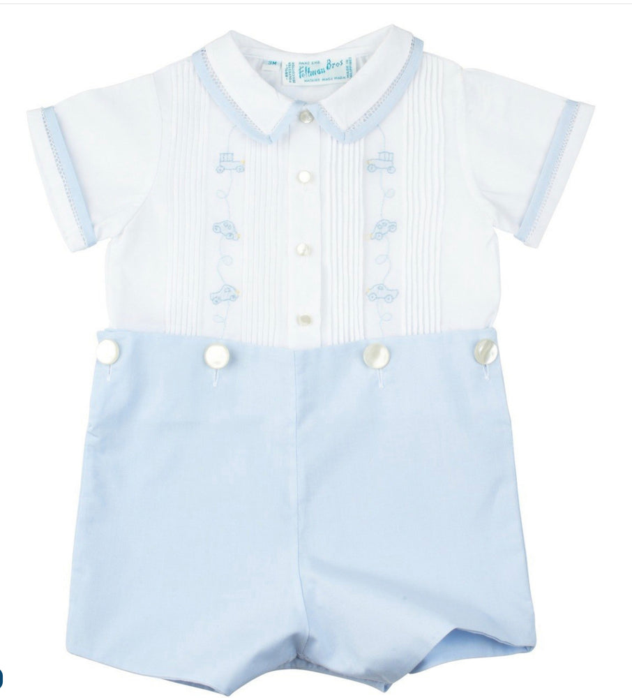 Blue & White Car Bobby Suit  - Select Size