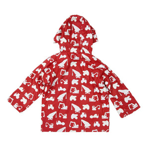 Construction Color Changing Raincoat - Red -Select Size