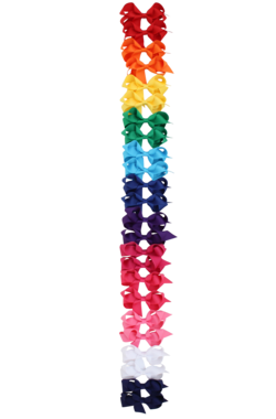 Small 4” Basic Bright Grosgrain Hairbows - Select Color
