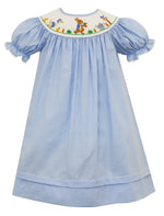 Peter Rabbit Blue Gingham Bishop w/Insert - Select Size