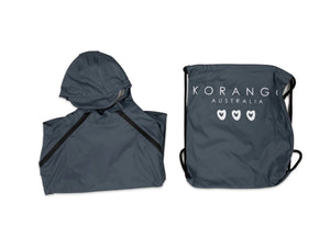 Charcoal Summer Rain Poncho & Rain Bag Set -  -Select Size