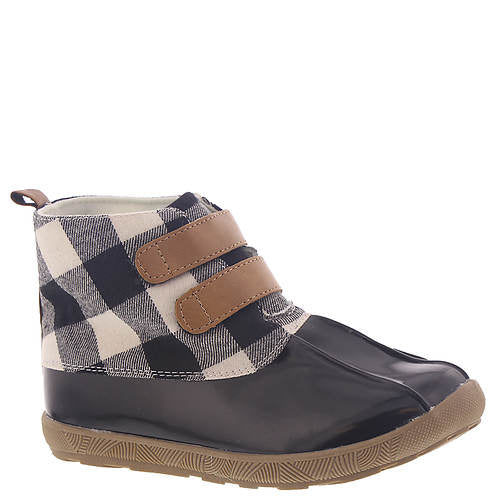 Black and white plaid duck clearance boots