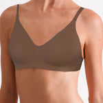 Dark Nude Clear Back Bra With Padding - Select Size
