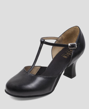 S0390L Black Leather Ladies Split Flex Character Shoe - Select Size