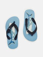 Mid Blue Shark Junior Flip Flop - Select Size