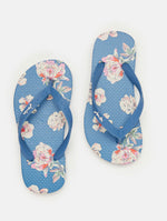 Blue Floral Print Junior Girl’s Flip Flop - Select Size