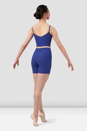 M6045L - Ladies Mirella Chevron V Front Marine Blue Shorts - Select Size
