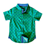 Puppies in Green Short Sleeve Shirt - Select Size