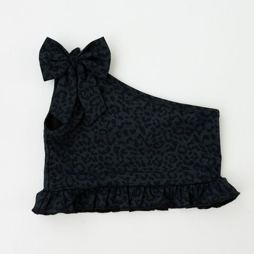 Cheetah Bow One Shoulder Crop