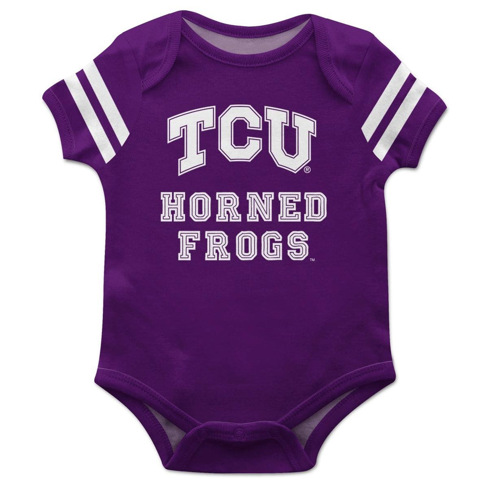 TCU Onesie w/Stripes - Select Size