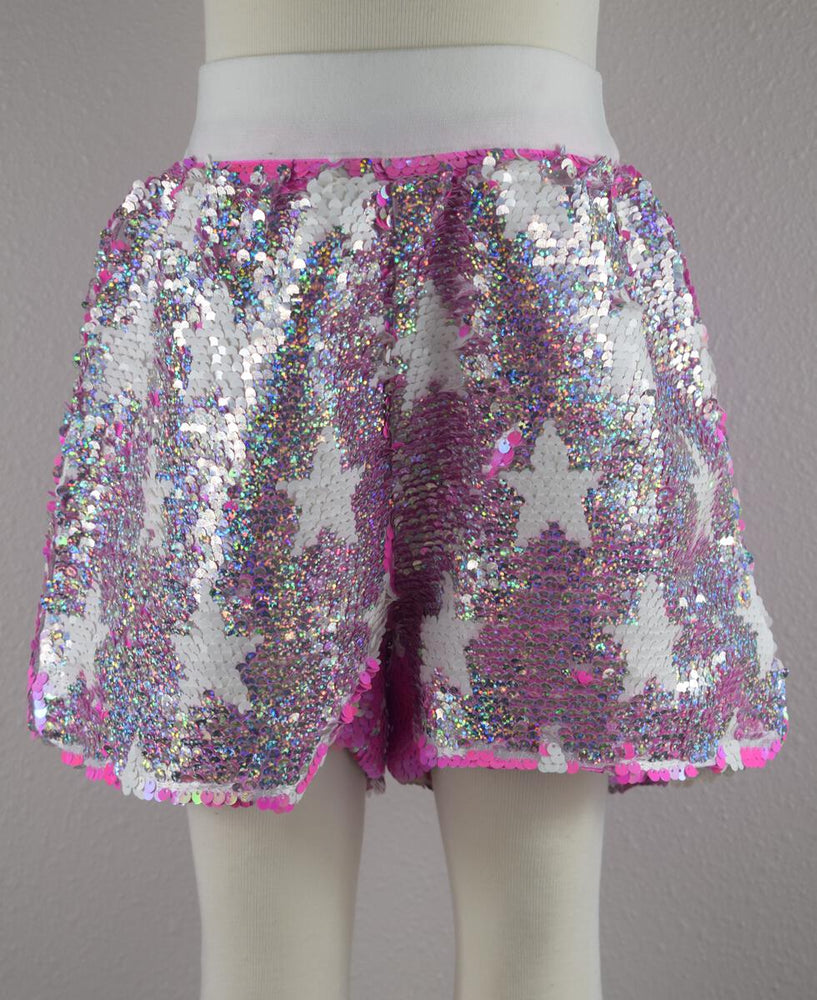 Fuchsia Sequin Short