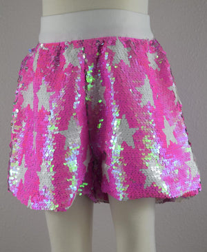 Fuchsia Sequin Short