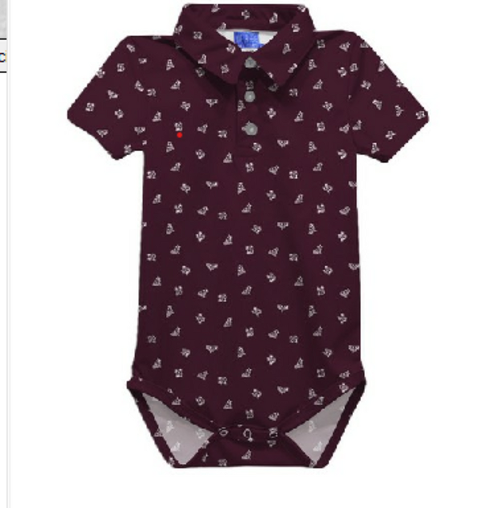 Texas A&M Logo Polo Onesie - Select Size