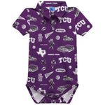 TCU Game Day Polo Onesie - Select Size