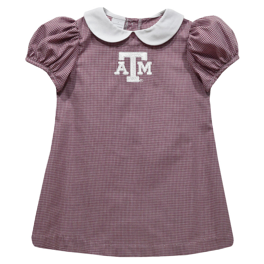 Texas A&M Gingham A-Line Dress - Select Size