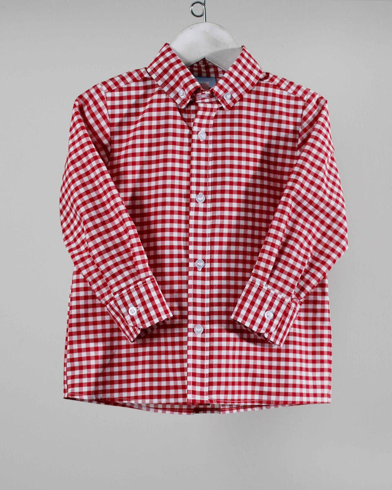 Red Check Michael Oxford Shirt - select size