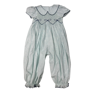 Beckingham Bow Smocked Bubble Romper - Select Size