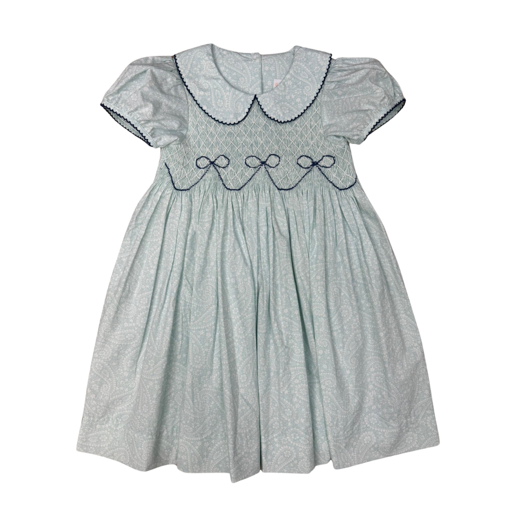 Beckingham Bow Smocked Dress - Select Size