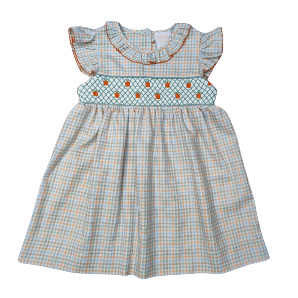 Pumpkin Picking Flutter Dress - Select Size