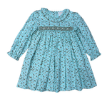 Falling Floral Ruffle Smocked Dress - Select Size