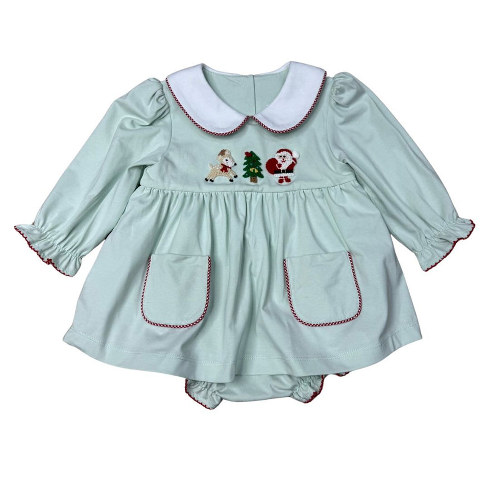 Christmas Crew Collared Skirted Bubble - Select Size
