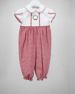 Merry Christmas Wreath Hazel Romper - Select Size