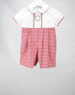 Merry Christmas Wreath Leo Romper - Select Size