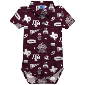 Texas A&M Gameday Polo Onesie - Select Size