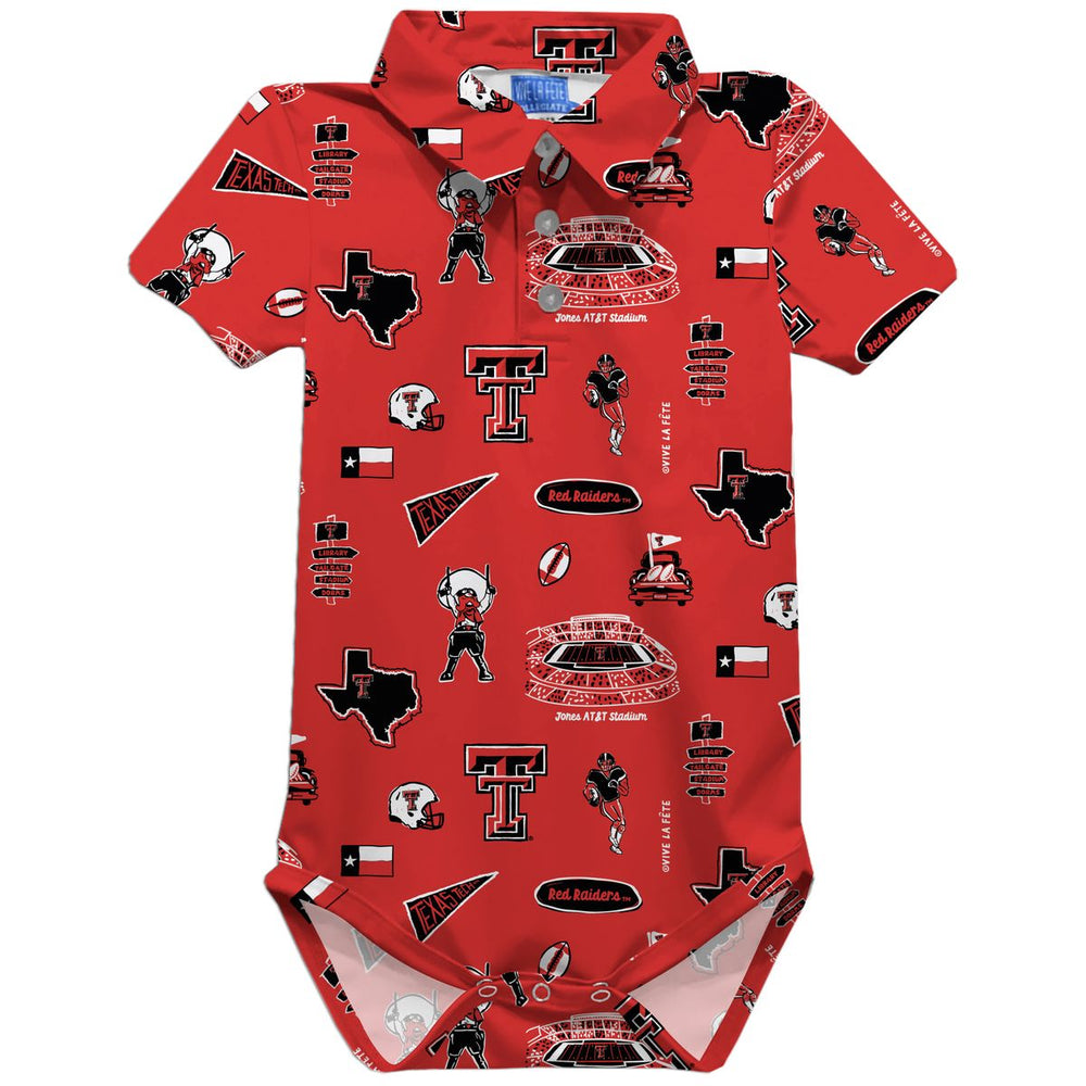 Texas Tech Gameday Polo Onesie - Select Size