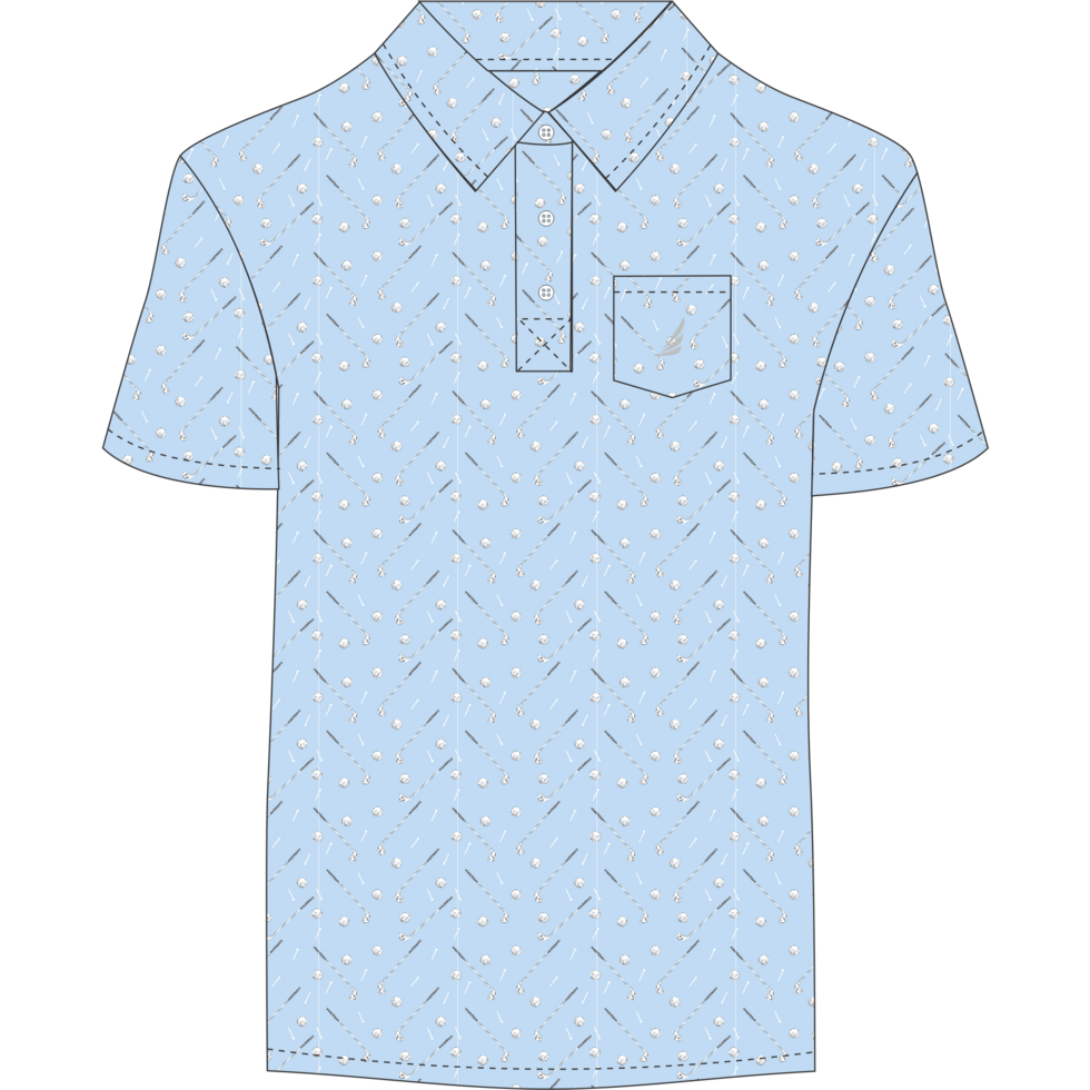 Miles Performance Golf Print Polo - Select Size
