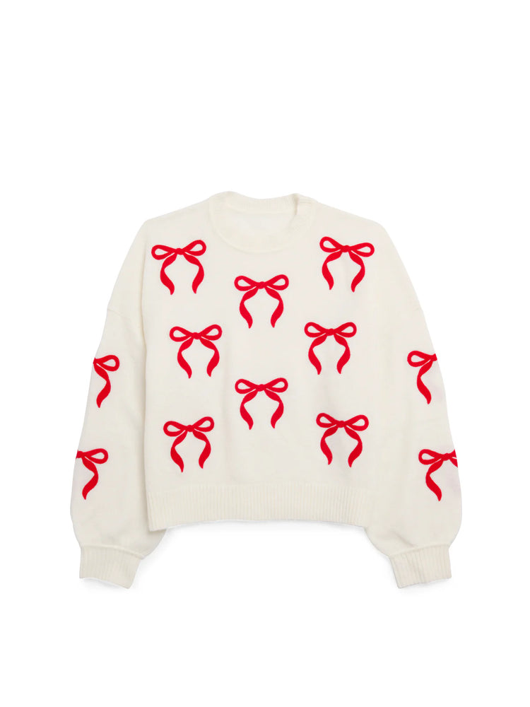 Ivory Bow Sweater - Select Size