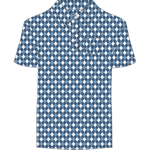 Miles Performance Argyle Print Polo - Select Size