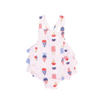 Ice Cream Pink Ruffle Sunsuit - Select Size