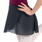 Adult-Teen Plus Size Black Chiffon Wrap Skirt - One Size Fits All