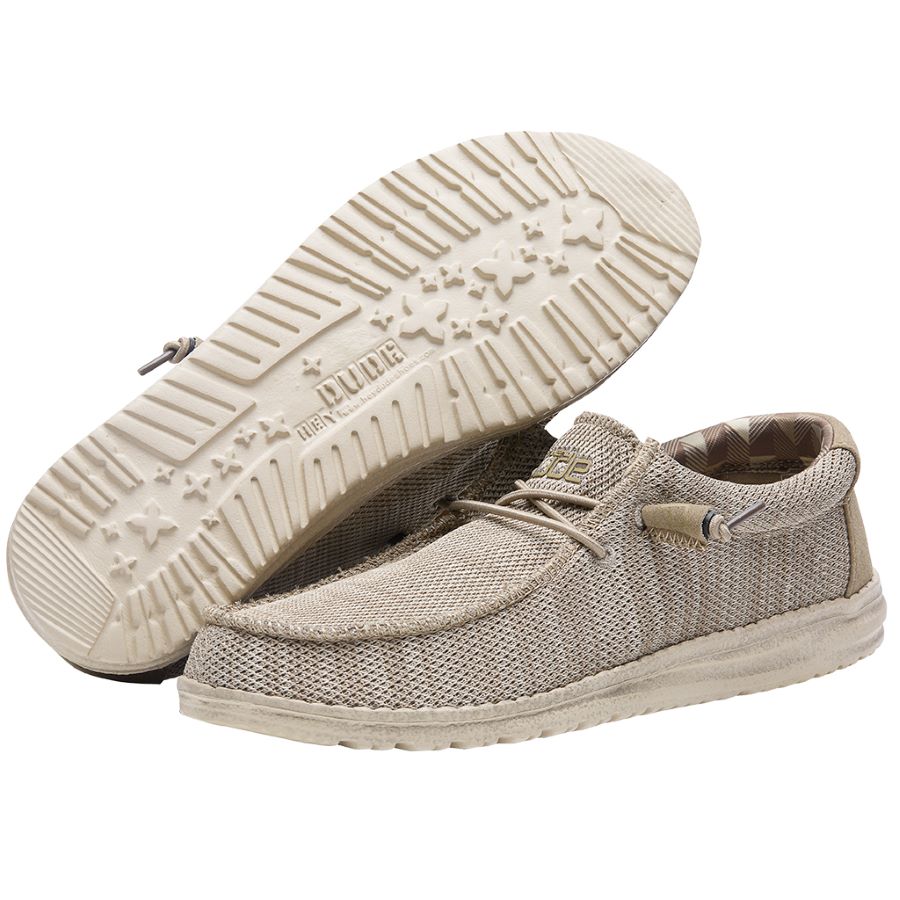 Wally Sox Beige - Select Size - Hey Dudes - Mens