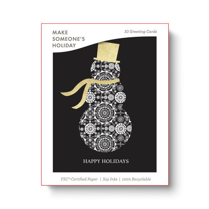 Shimmering Snowman; Happy Holidays