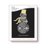 Shimmering Snowman; Happy Holidays