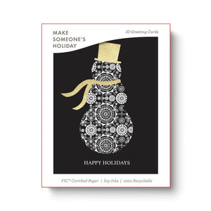 Shimmering Snowman; Happy Holidays