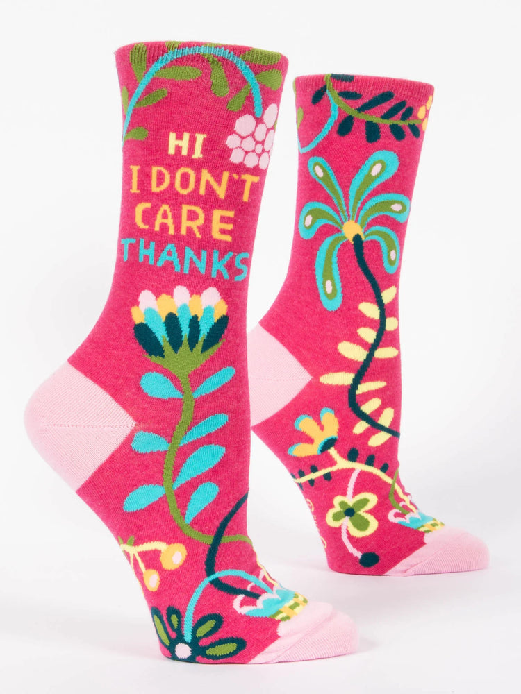 Hi. I Don't Care. - Women's Crew Socks