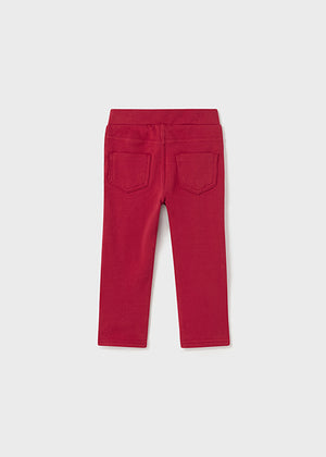 Red Fleece Basic Trousers Girls - Select Size