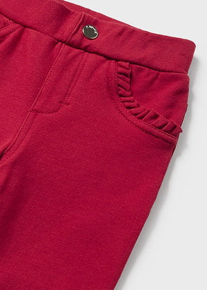 Red Fleece Basic Trousers Girls - Select Size