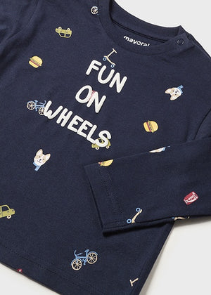 Fun on Wheels Blue LS T-Shirt - Select Size