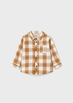 Orange Plaid Lined Overshirt - Select Size